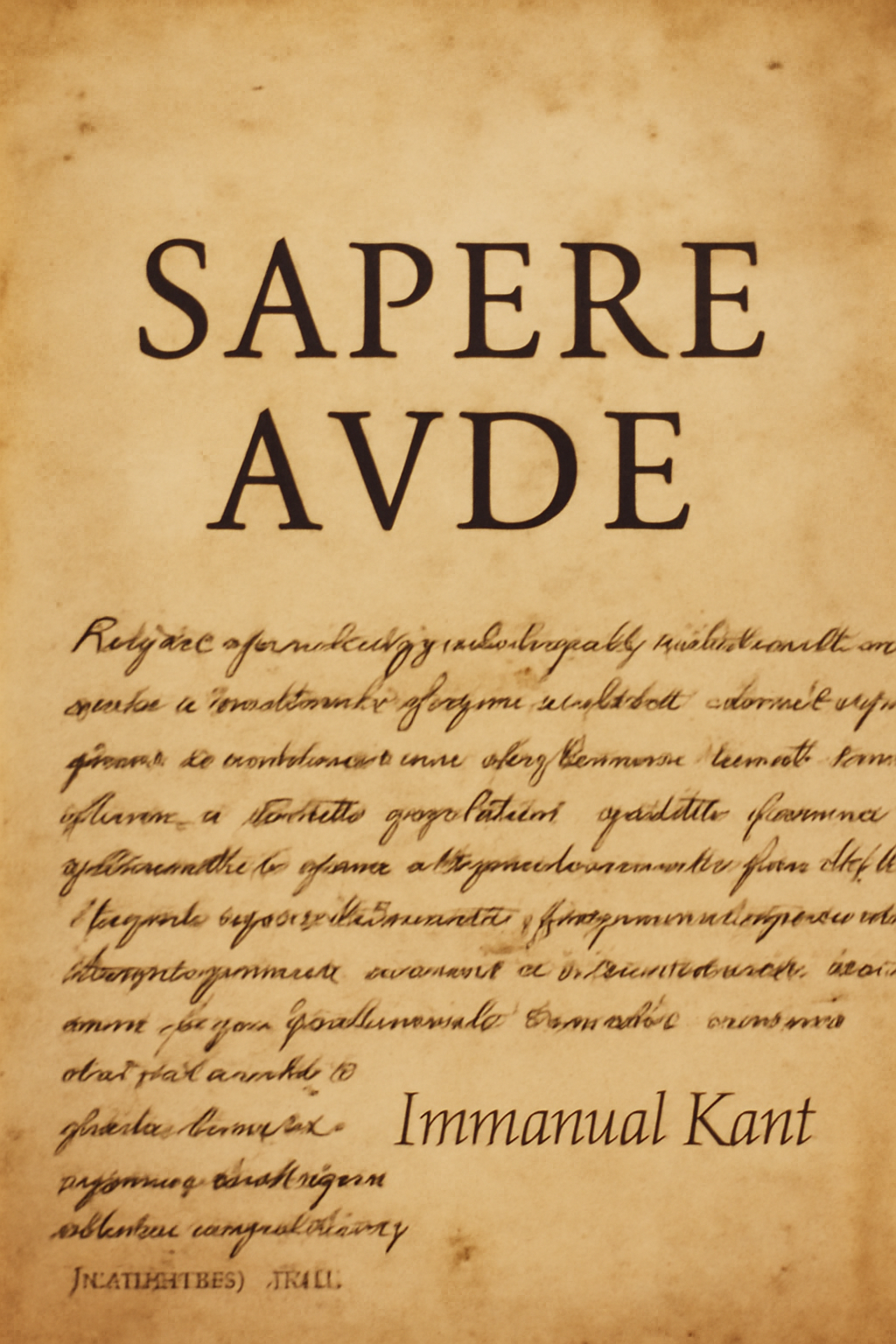Sapere aude — Immanuel Kant